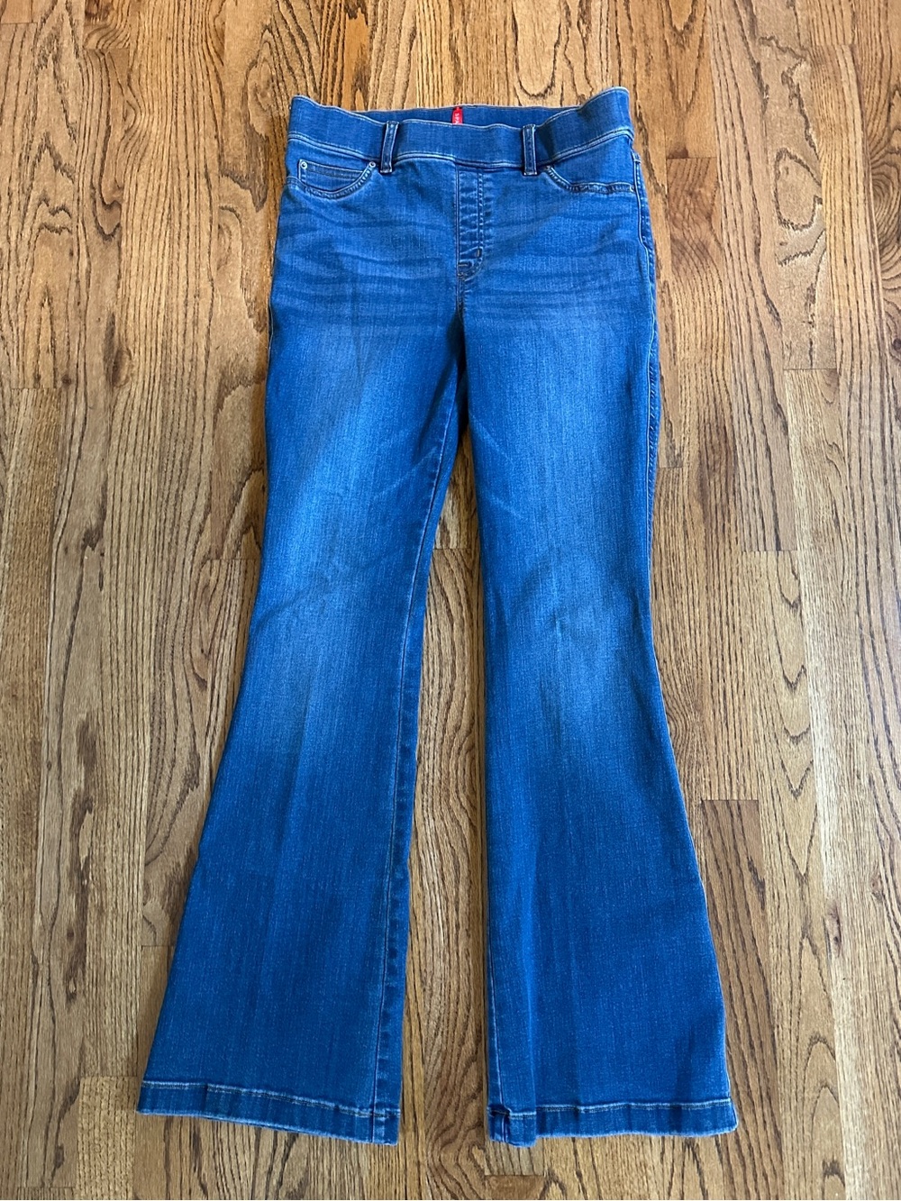 SPANX Flare leg Blue Jeans Pants Womens Retro Style 80s Medium Wash Bell Bottom